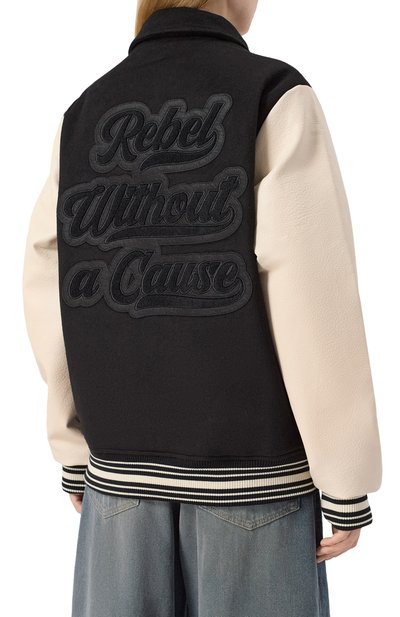 Бомбер COMME DES FUCKDOWN черного цвета по цене 39950 руб., арт. CFABM01304, фото 4 Бомбер COMME DES FUCKDOWN, арт. CFABM01304, фото 4