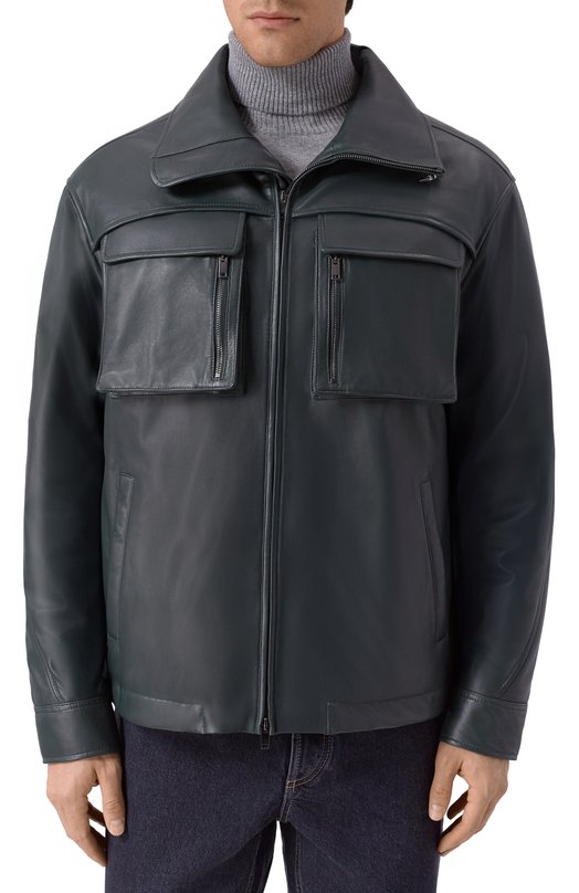 Кожаная куртка MVST M25.1PM.0011 Зелёный  M25.1PM.0011 Фото 3