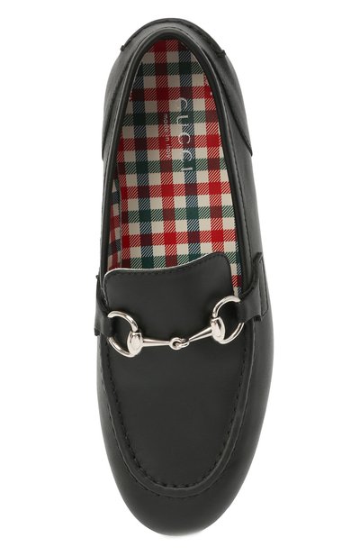 Кожаные лоферы с пряжкой GUCCI, арт. 484908/BLN00, фото 4
