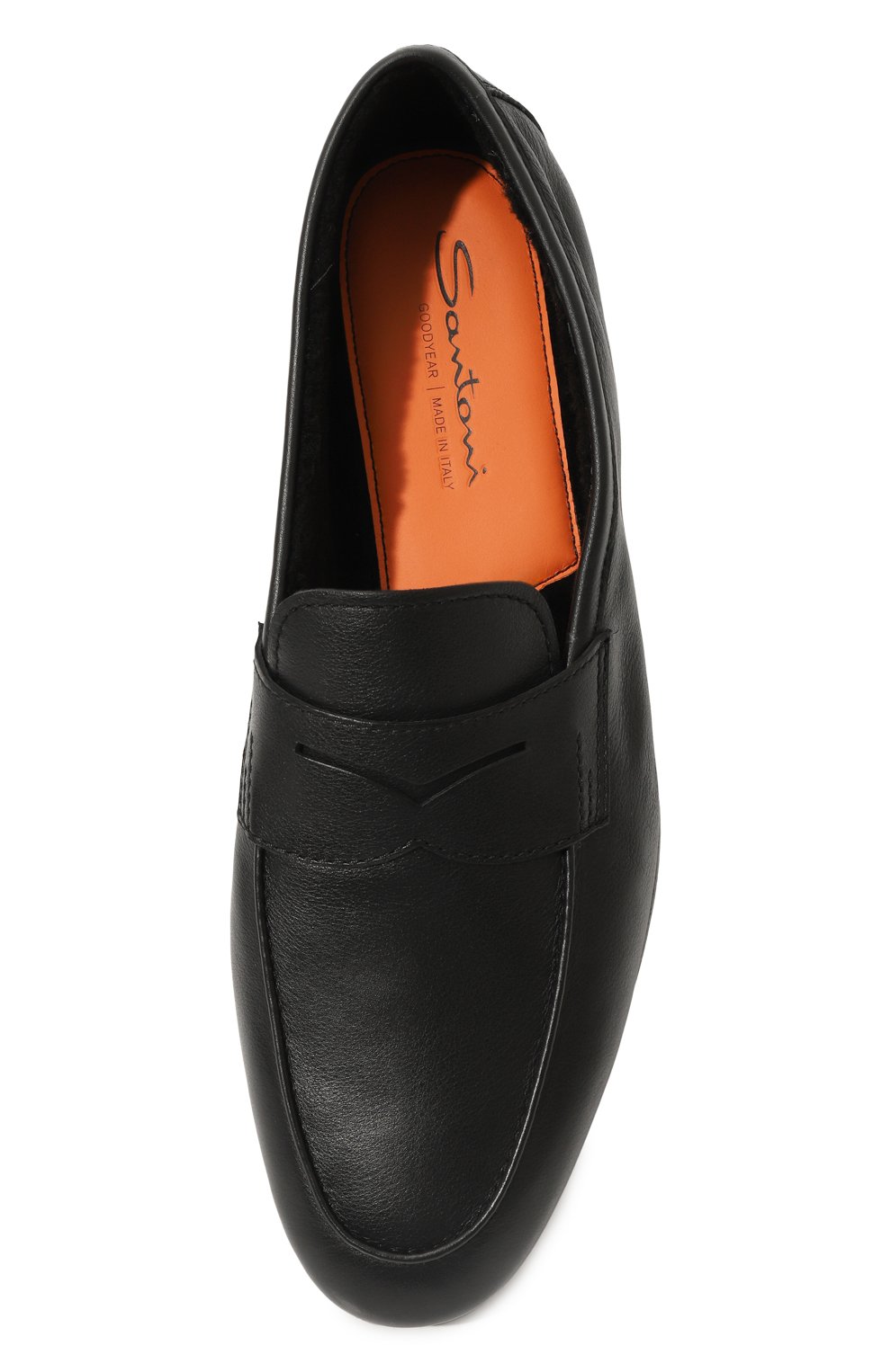 Кожаные пенни-лоферы carlos SANTONI черного цвета по цене 98100 руб., арт. MCNG18837SI90MEM, фото 6 Кожаные пенни-лоферы carlos SANTONI, арт. MCNG18837SI90MEM, фото 6