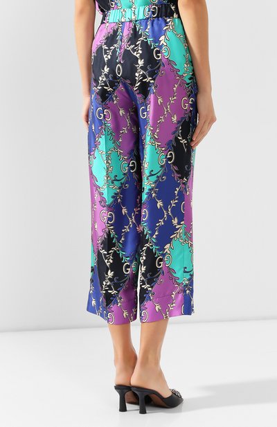 Шелковые брюки GUCCI, арт. 609595/ZADFN, фото 4