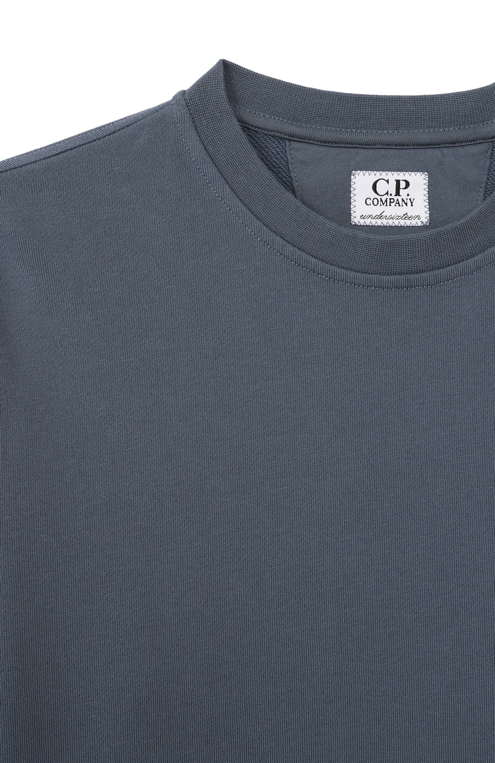 Хлопковый свитшот C.P. COMPANY голубого цвета по цене 16650 руб., арт. C0F00X/LCA76, фото 3 Хлопковый свитшот C.P. COMPANY, арт. C0F00X/LCA76, фото 3