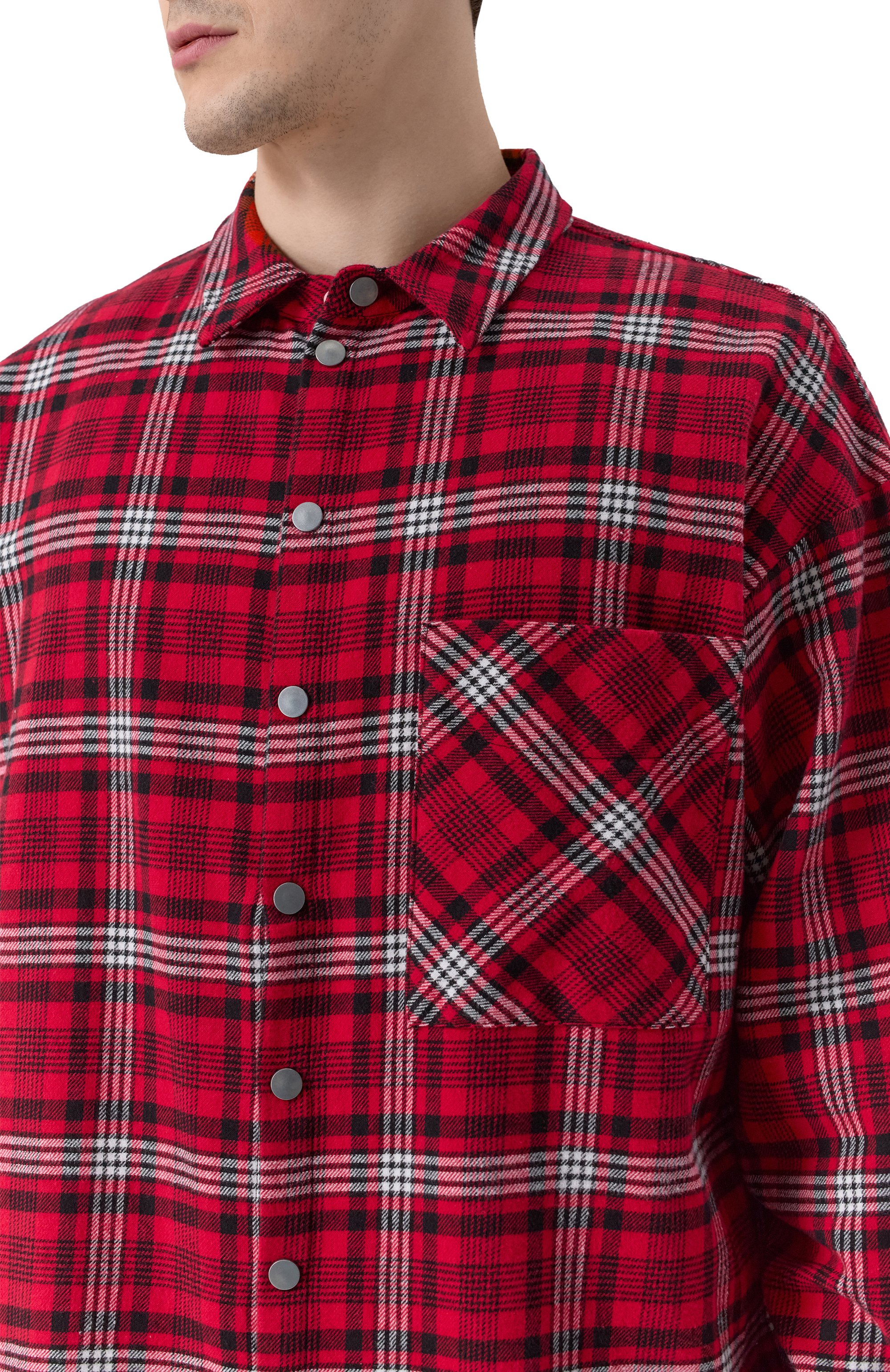 Хлопковая рубашка DIEGO VENTURINO красного цвета по цене 37050 руб., арт. DVCMC-0/BRWPU0, фото 5 Хлопковая рубашка DIEGO VENTURINO, арт. DVCMC-0/BRWPU0, фото 5