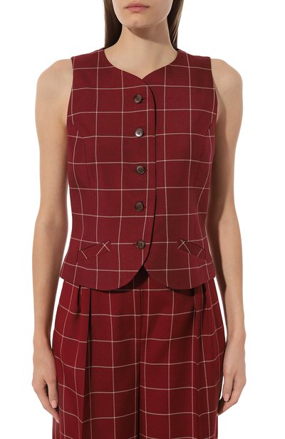 Жилет из шелка и шерсти LESYANEBO, арт. SS24/H-411/CR, фото 3