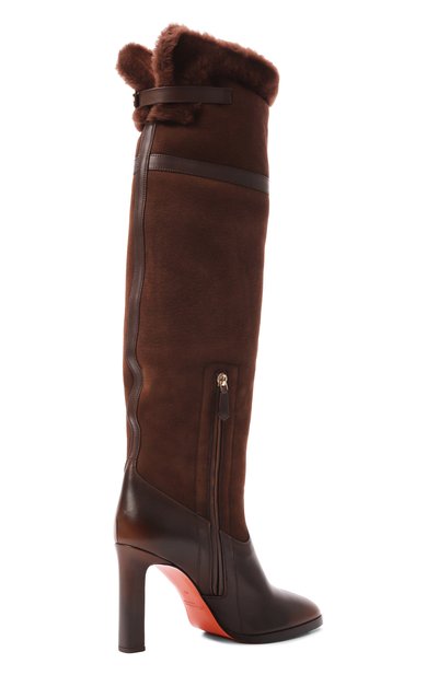 Кожаные ботфорты SANTONI, арт. WSAG71929HI2ARHG, фото 5