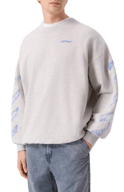 Хлопковый свитшот OFF-WHITE, арт. 0MBA054F25FLE006, фото 3