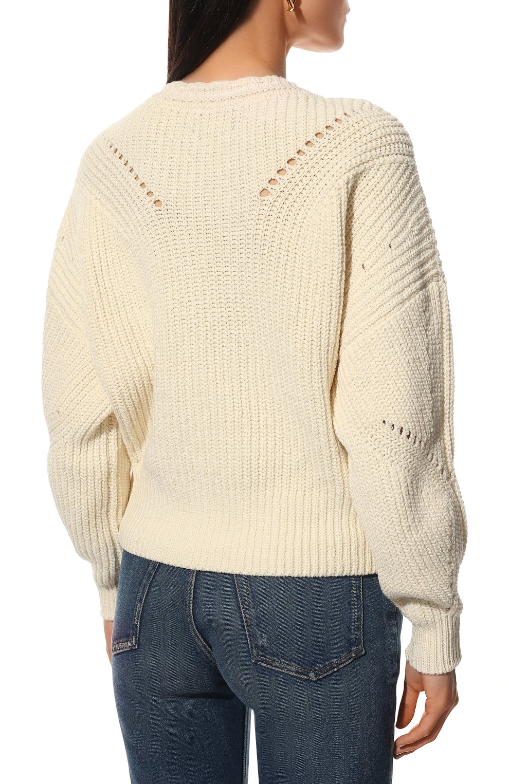 Свитер из хлопка и шерсти ISABEL MARANT, арт. PU0683-22P042I/LALEY, фото 4