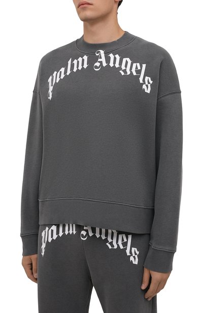 Хлопковый свитшот PALM ANGELS, арт. PMBA026F21FLE0041001, фото 3