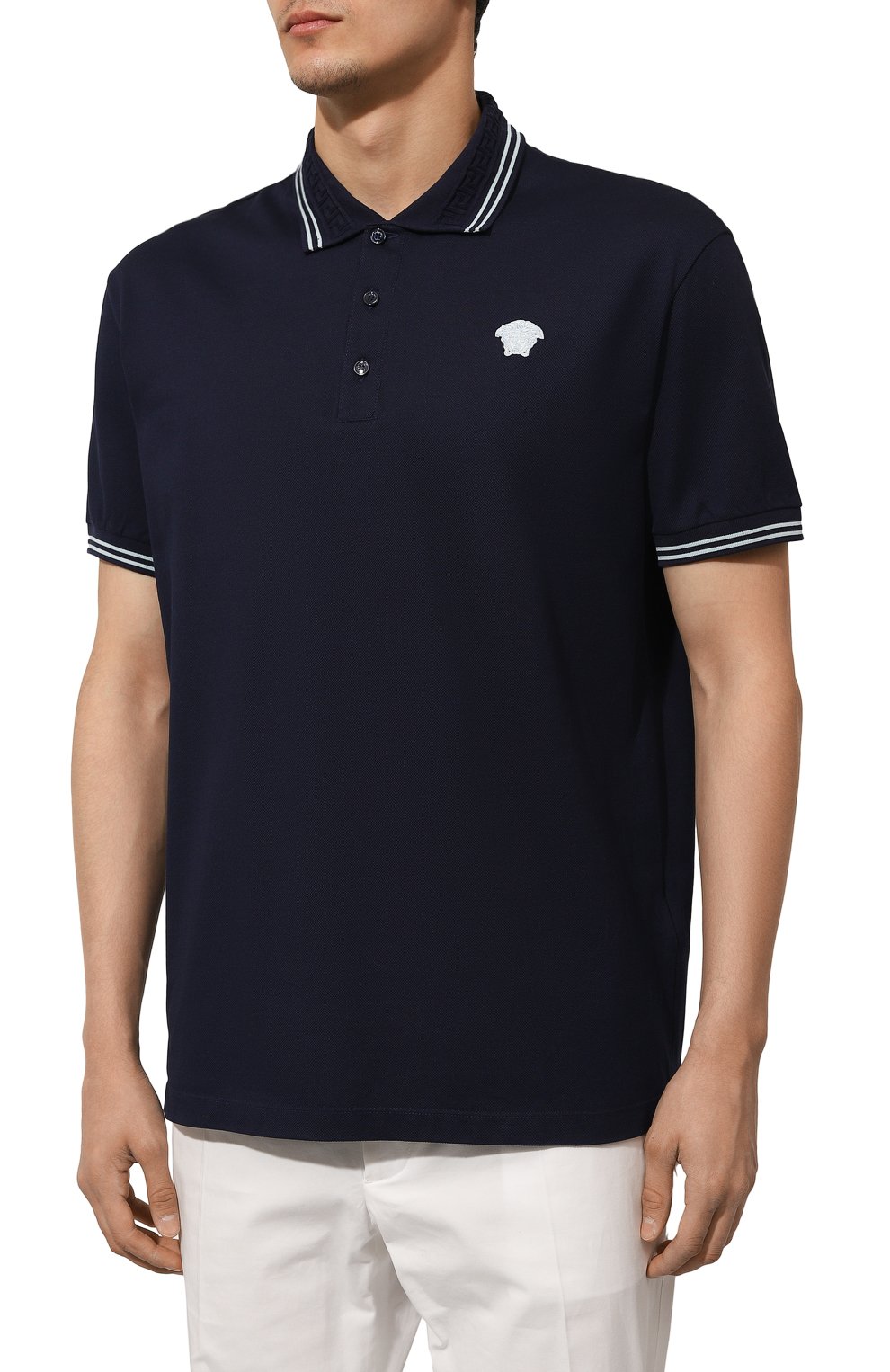 Хлопковое поло VERSACE, арт. 1013910/1A09860, фото 3