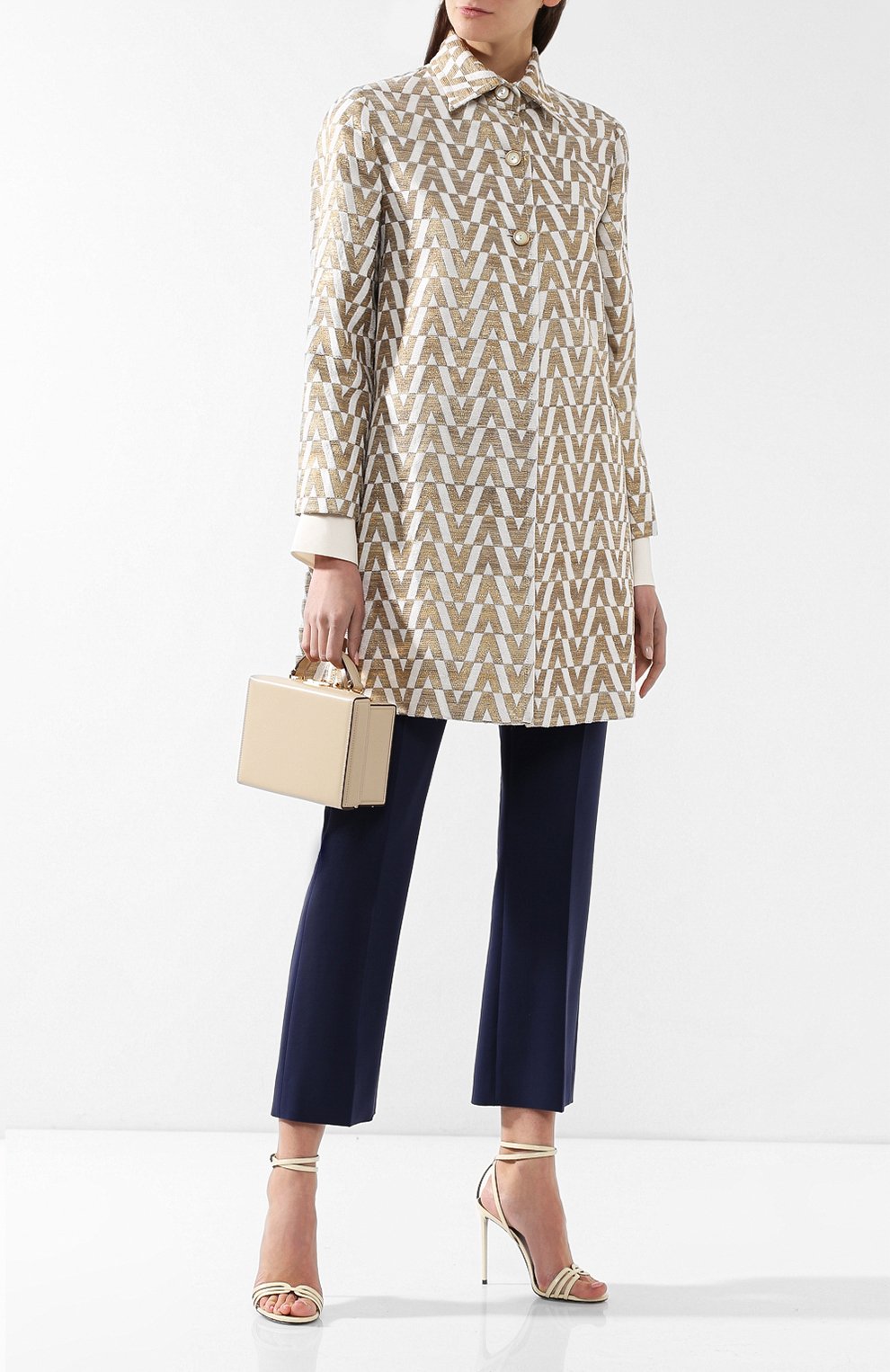 Пальто прямого кроя VALENTINO, арт. RB3CA3854FY, фото 2