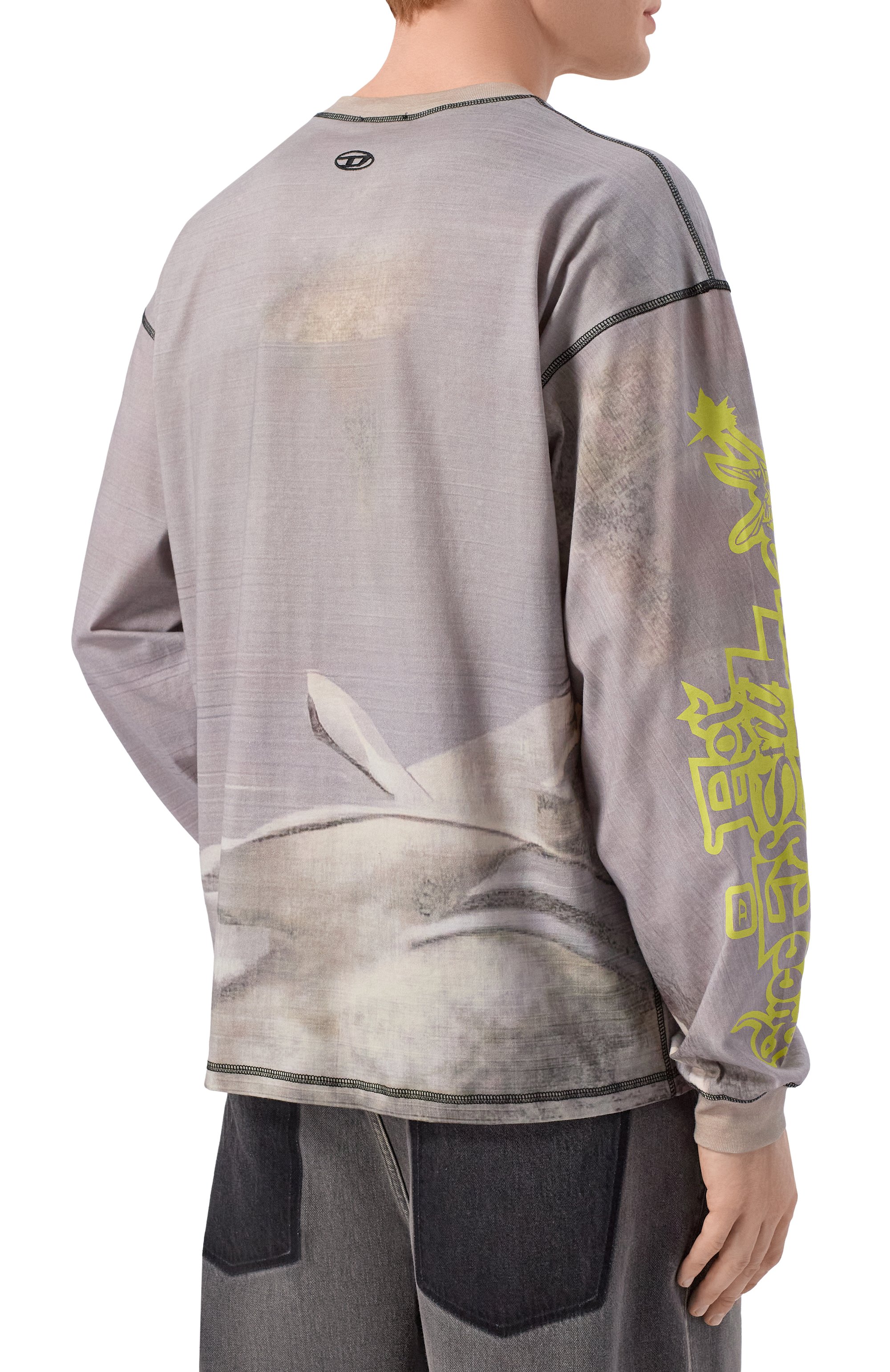 Хлопковый лонгслив DIESEL, арт. A20431/0EPCD, фото 4