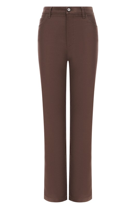 Хлопковые брюки Marni PUMU0273A0/TCY36 Коричневый PUMU0273A0/TCY36