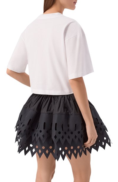 Хлопковая футболка MARNI белого цвета по цене 39850 руб., арт. THJE0333P5/USCX42, фото 4 Хлопковая футболка MARNI, арт. THJE0333P5/USCX42, фото 4