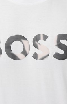 Мужская хлопковая футболка BOSS белого цвета, арт. 50513382 | Фото 5 (Материал сплава: Проставлено; Материал внешний: Хлопок; Драгоценные камни: Проставлено; Рукава: Короткие; Стили: Кэжуэл; Принт: С принтом; Длина (для топов): Удлиненные; Мужское Кросс-КТ: Футболка-одежда; Кросс-КТ: Джерси)