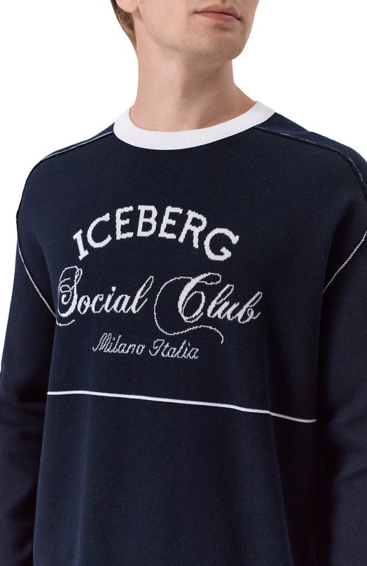 Хлопковый джемпер Iceberg A005/7604 Синий  A005/7604 Фото 5