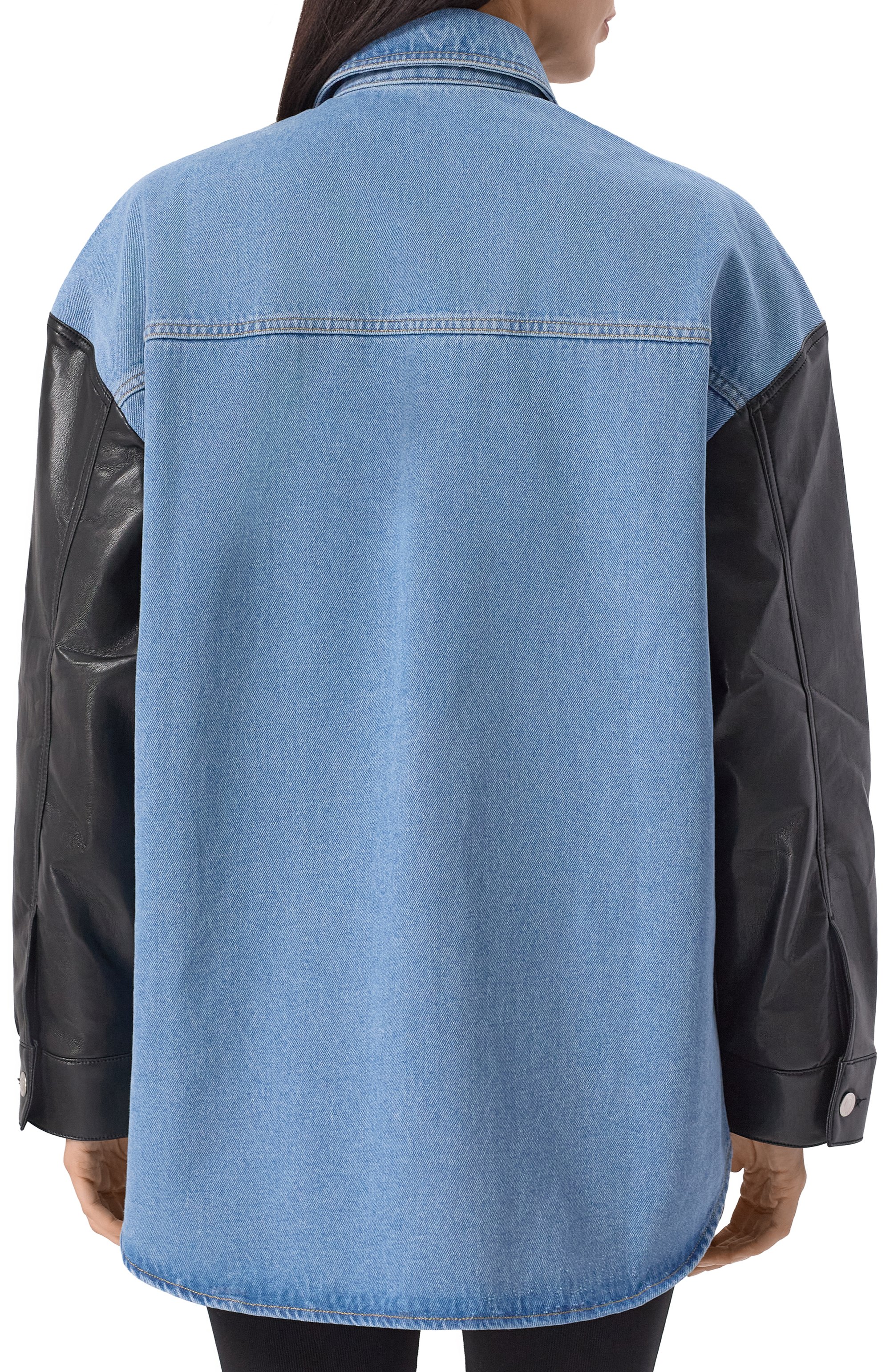 Джинсовая рубашка NANUSHKA, арт. NU25RSTP09753, фото 4