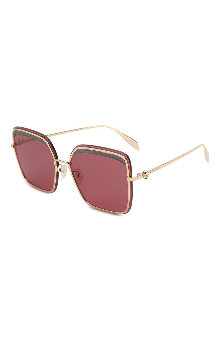 Женские солнцезащитные очки ALEXANDER MCQUEEN розового цвета, арт. AM0222SK-003 | Фот�о 1 (Тип очков: С/з; Региональные ограничения белый список (Axapta Mercury): Не проставлено; Нос: Не проставлено; Материал: Пластик, Металл; Очки форма: Cat-eye; Оптика Гендер: оптика-женское)