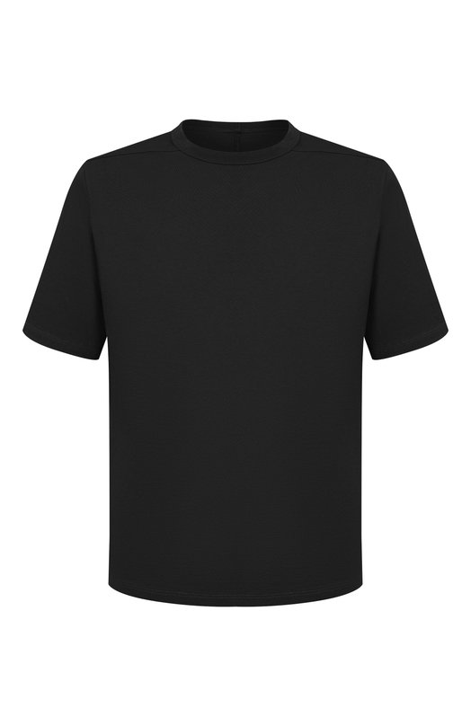 Хлопковая футболка Rick Owens RU01F2232/JA Чёрный RU01F2232/JA