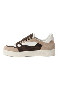Мужские замшевые кеды drazen ARTIOLI бежевого цвета, арт. 0S590/SUEDE/CALF/CALF ELITE | Фото 4 (Материал внешний: Натура�льная кожа, Замша; Подошва: Массивная; Материал сплава: Проставлено; Драгоценные камни: Проставлено; Материал внутренний: Натуральная кожа; Стили: Классический; Кросс-КТ: Низкие; Материал утеплителя: Без утеплителя)