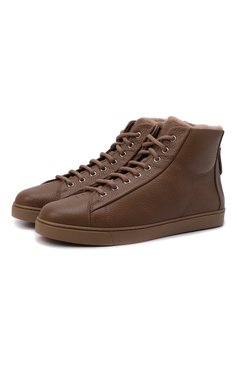 Кожаные кеды GIANVITO ROSSI, арт. S20386.W1CAM.B0XCAML, фото 1