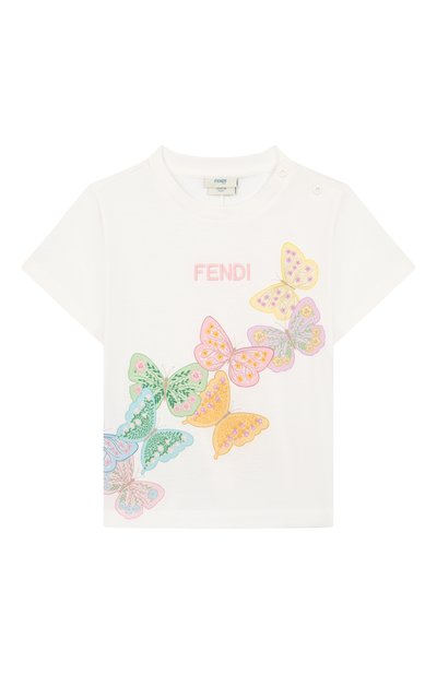 Хлопковая футболка FENDI, арт. BFI182/7AJ