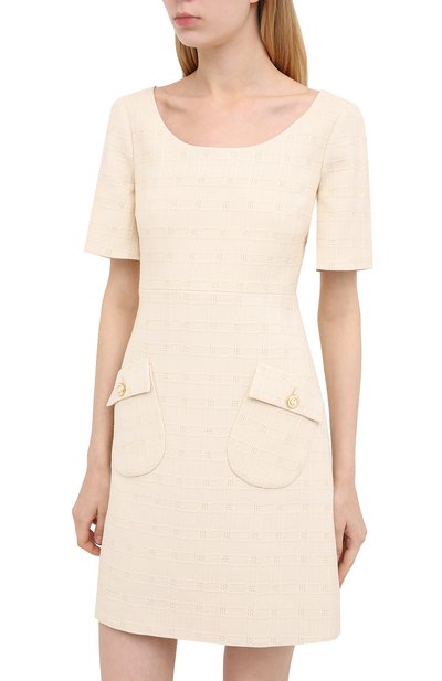 Платье из хлопка и шерсти GUCCI, арт. 631480/ZAD93, фото 3