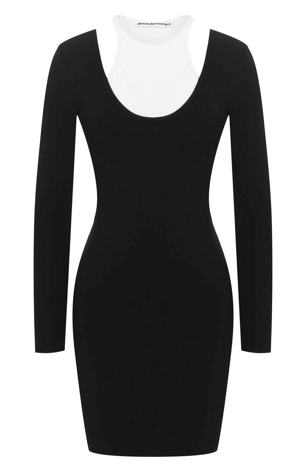 Платье ALEXANDERWANG.T черно-белого цвета по цене 68750 руб., арт. 4KC1207073, фото 1 Платье ALEXANDERWANG.T, арт. 4KC1207073, фото 1