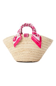 Женская сумка kendra small DOLCE & GABBANA бежевого цвета, арт. BB7270/AN407 | Фото 6 (Драгоценные камни: Проставлено; Размер: small; Материал сплава: Проставлено; Материал: Рафия)