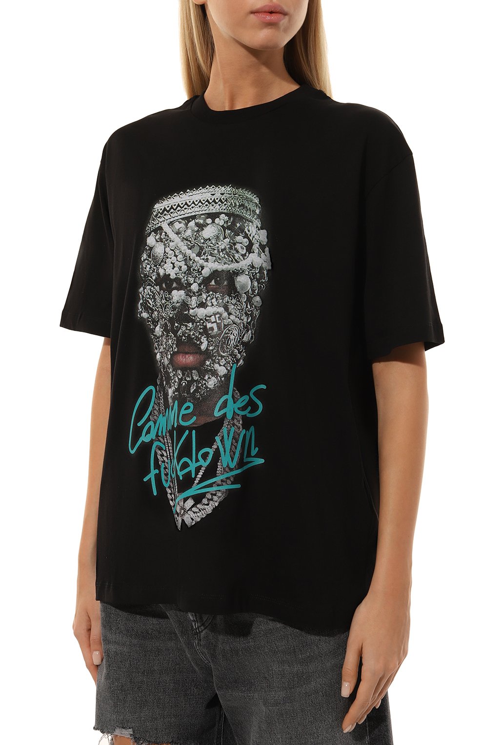 Хлопковая футболка COMME DES FUCKDOWN черного цвета по цене 6150 руб., арт. CFABW01182, фото 3 Хлопковая футболка COMME DES FUCKDOWN, арт. CFABW01182, фото 3