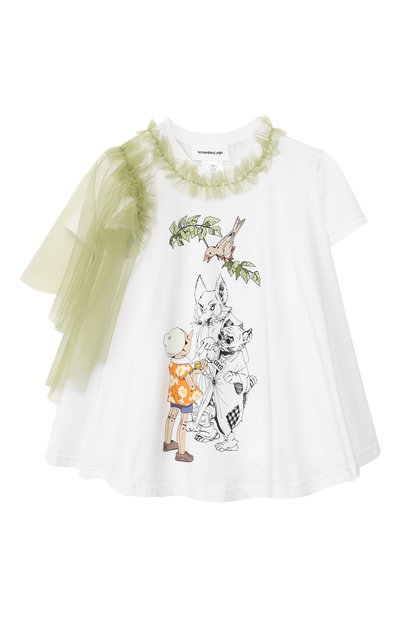 Удлиненная футболка из хлопка SCRAMBLED_EGO, арт. BJ101, фото 1