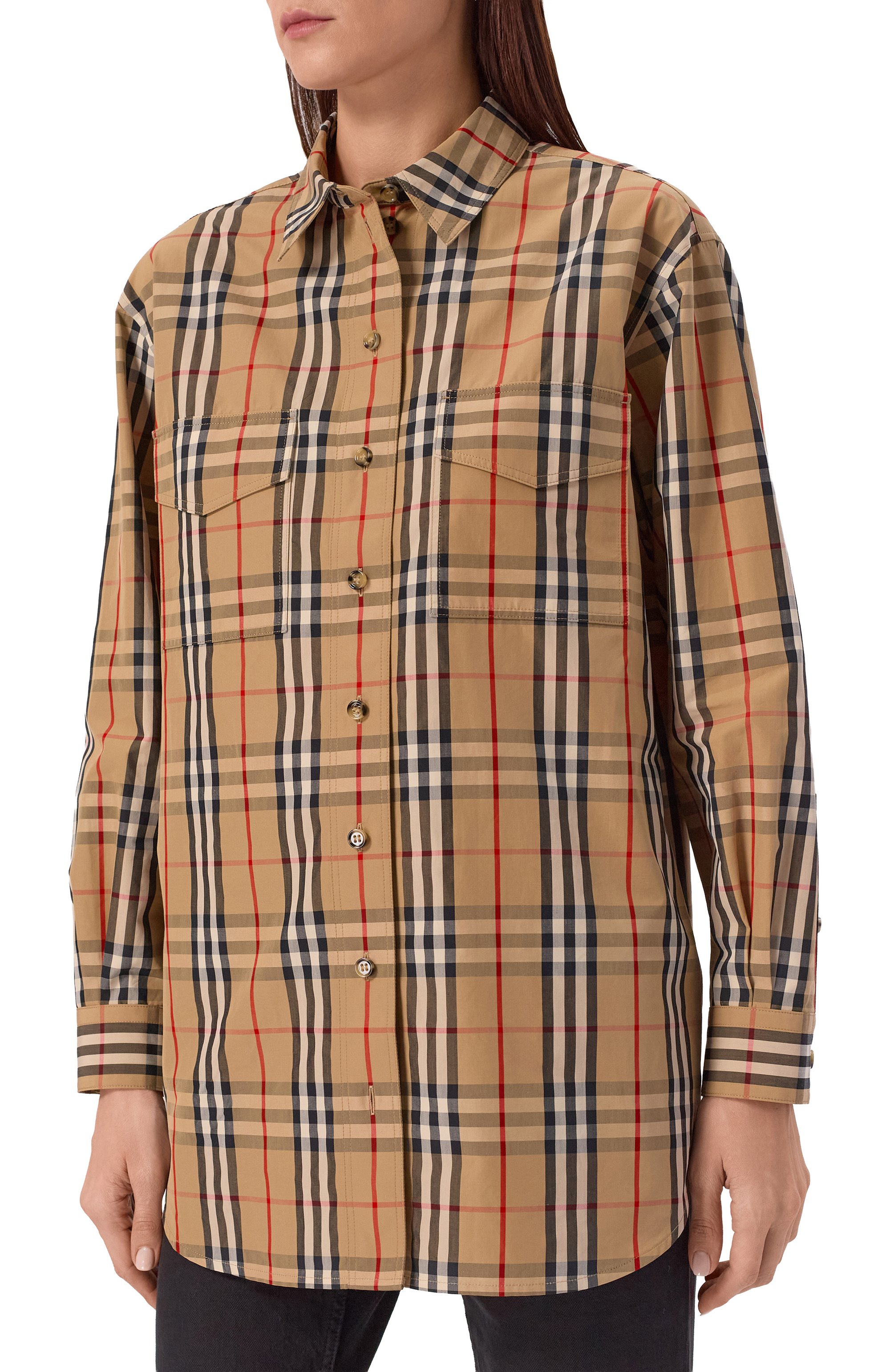 Хлопковая рубашка BURBERRY, арт. 8111851, фото 3