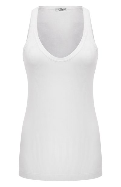 Женская хлопковая майка BRUNELLO CUCINELLI, арт. MP990BM110