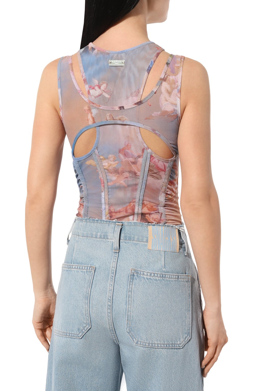Боди BALMAIN разноцветного цвета по цене 87100 руб., арт. AF0BA185JG06, фото 4 Боди BALMAIN, арт. AF0BA185JG06, фото 4
