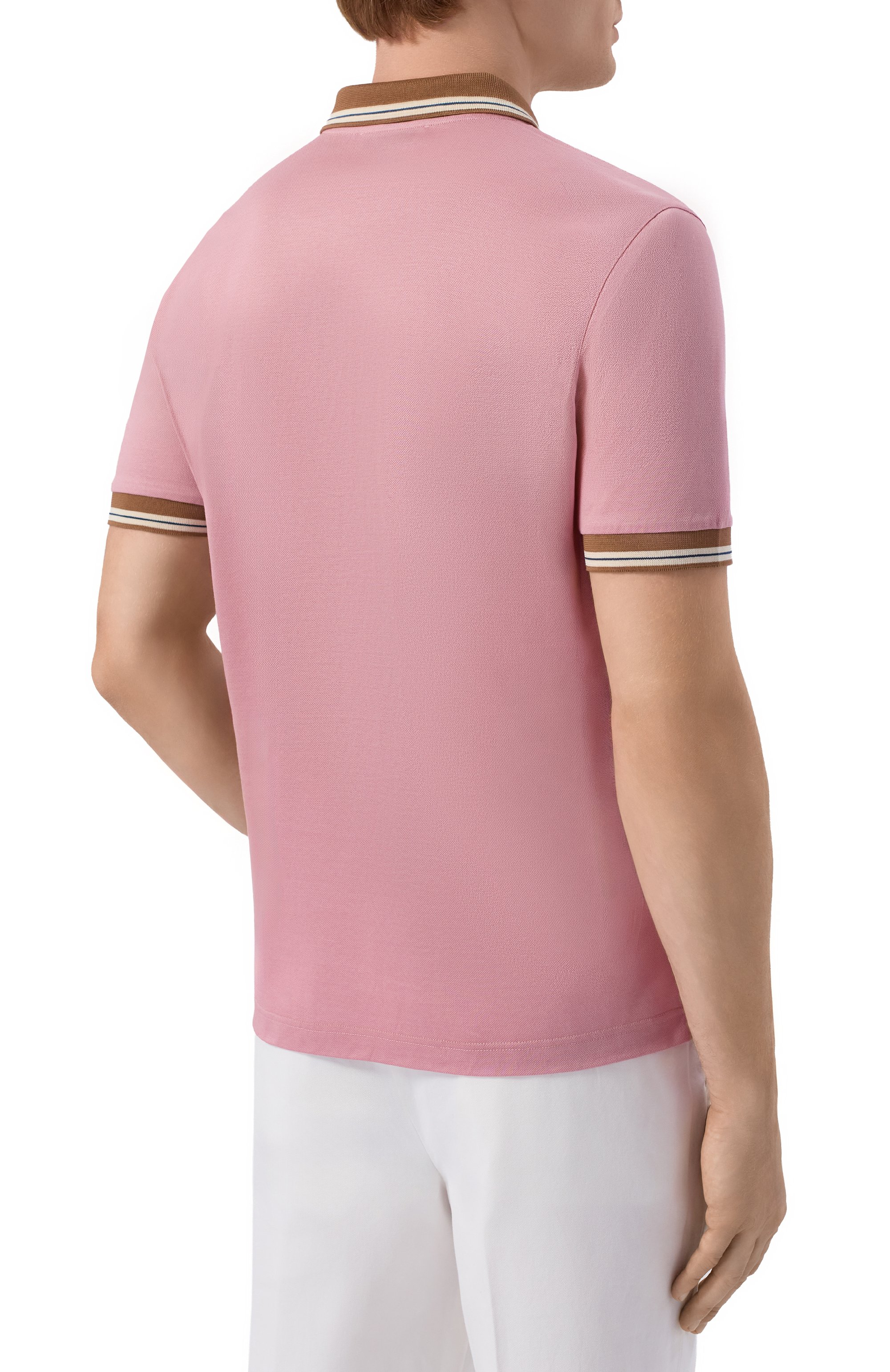 Хлопковое поло GRAN SASSO розового цвета по цене 26050 руб., арт. 60147/74219, фото 4 Хлопковое поло GRAN SASSO, арт. 60147/74219, фото 4