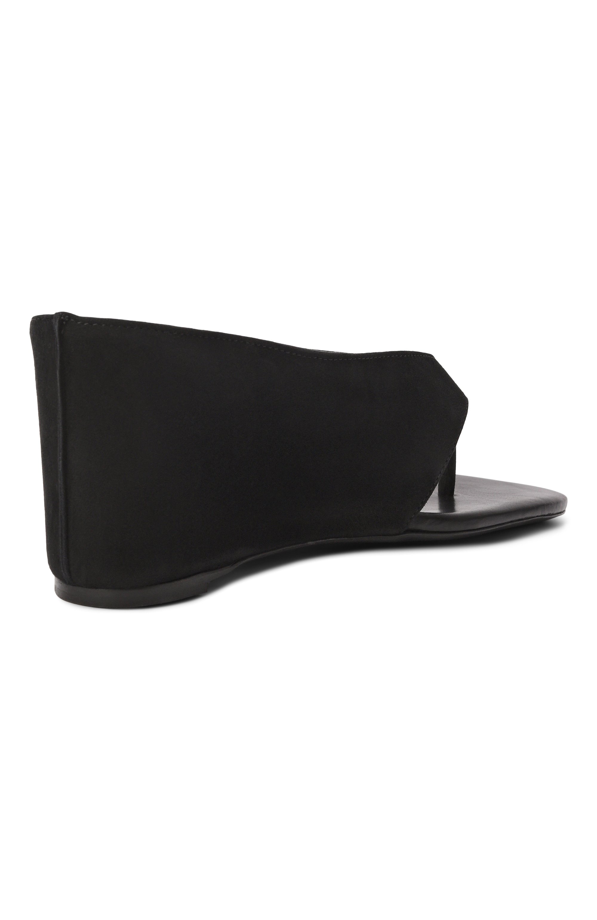 Замшевые мюли yaga 85 JUDE черного цвета по цене 63500 руб., арт. YAGA WEDGE SANDAL/SUEDE LEATHER, фото 5 Замшевые мюли yaga 85 JUDE, арт. YAGA WEDGE SANDAL/SUEDE LEATHER, фото 5