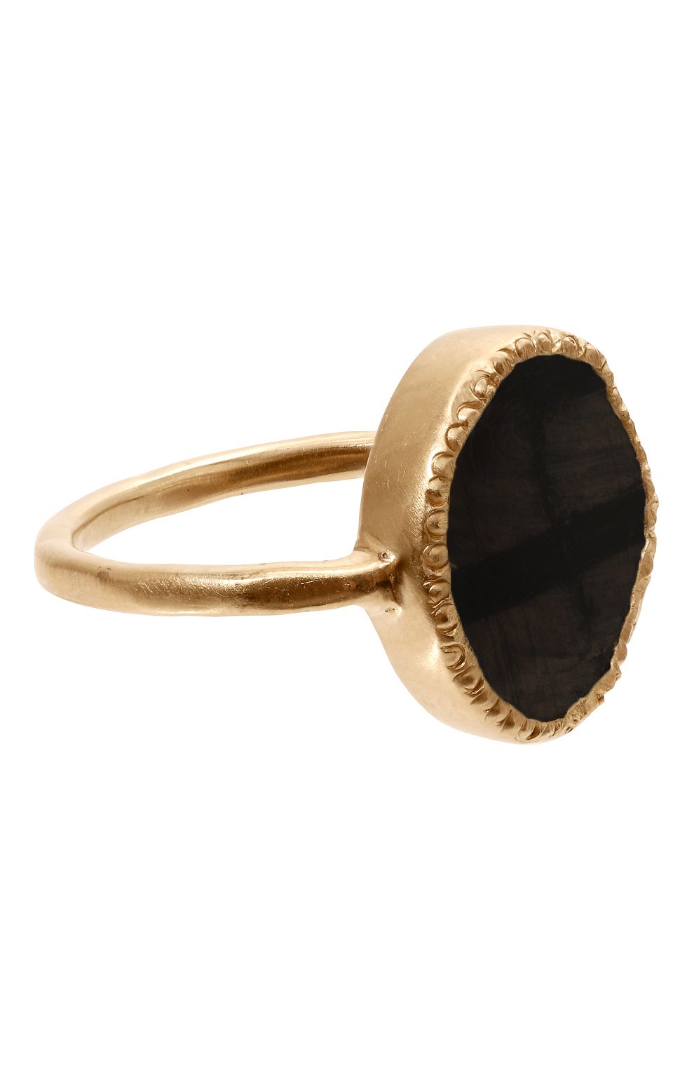 Кольцо HANKA_IN серого цвета по цене 15600 руб., арт. KAR-BAT3-HYP-5M/G0LD, фото 1 Кольцо HANKA_IN, арт. KAR-BAT3-HYP-5M/G0LD, фото 1