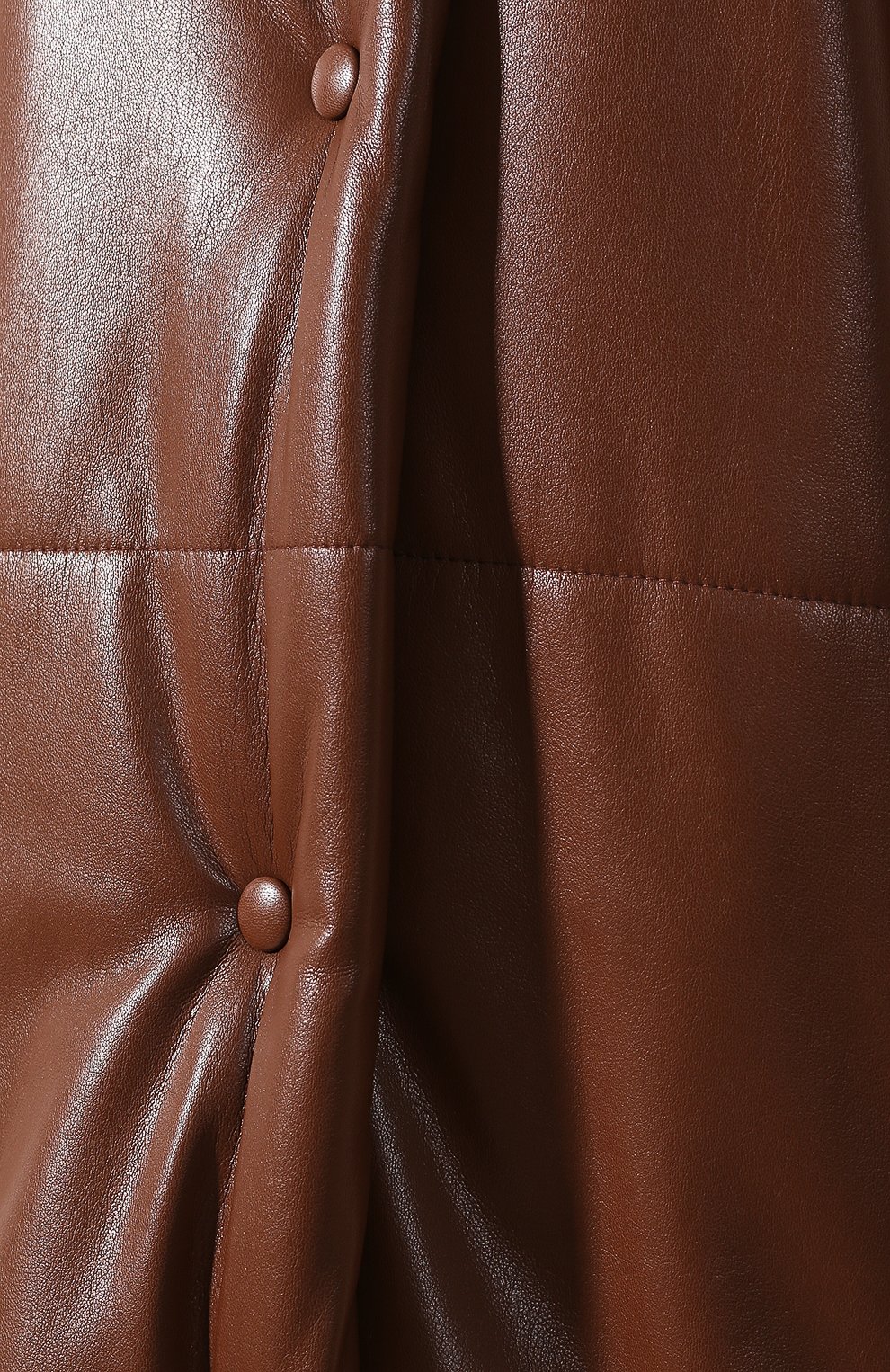 Пальто с капюшоном NANUSHKA коричневого цвета по цене 104500 руб., арт. ESKA_R00T BEER_VEGAN LEATHER, фото 5 Пальто с капюшоном NANUSHKA, арт. ESKA_R00T BEER_VEGAN LEATHER, фото 5
