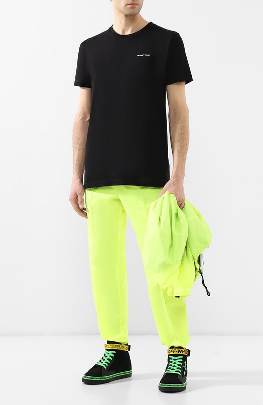 Хлопковая футболка Off-White 0MAA027S191850221001 Чёрный  0MAA027S191850221001 Фото 2