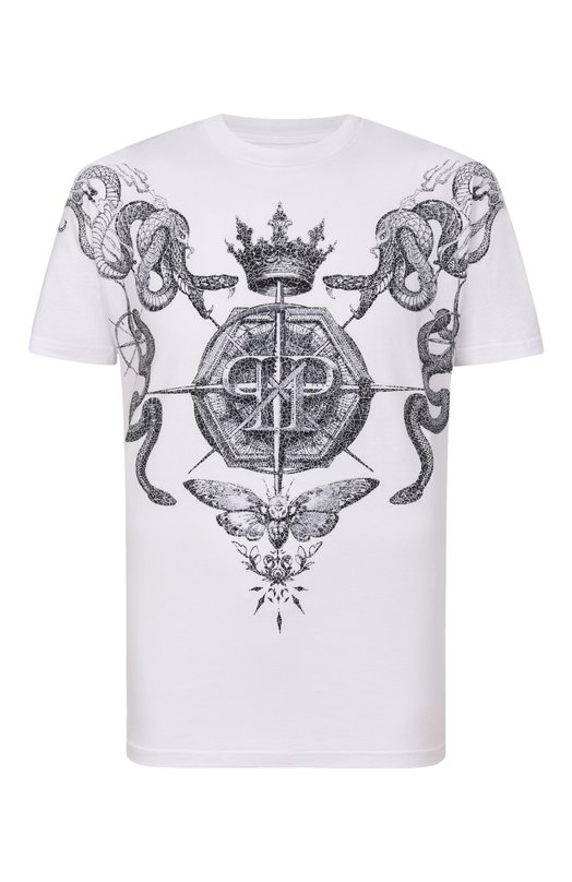 Хлопковая футболка Philipp Plein SAFC MTK8822 PJY002N Белый SAFC MTK8822 PJY002N