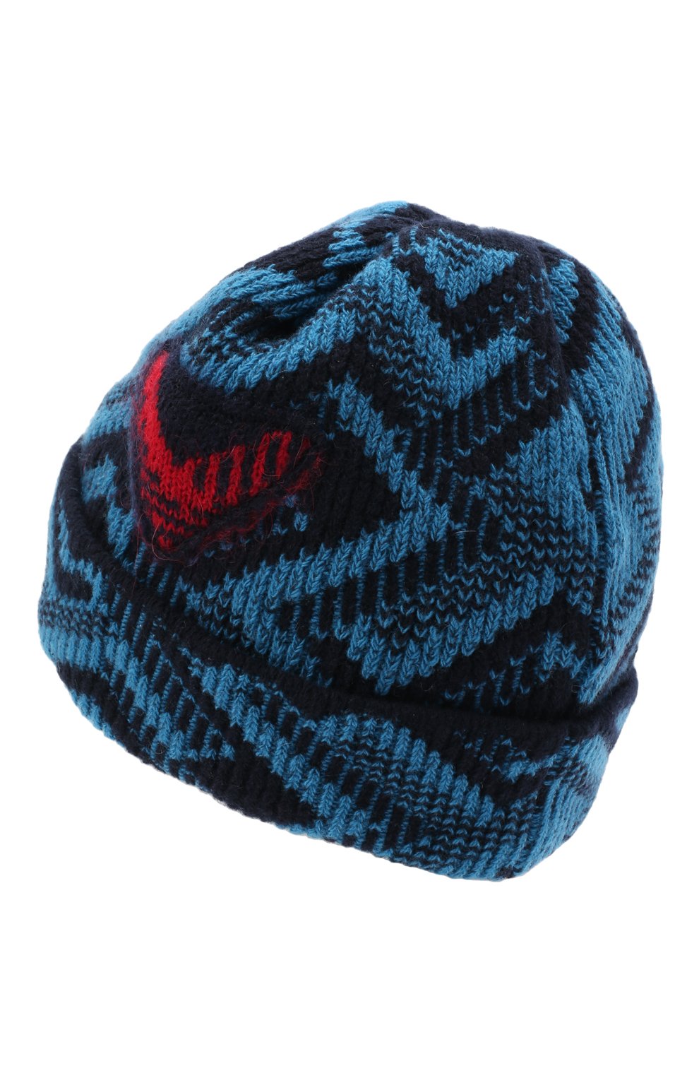 Шапка из шерсти и кашемира PRADA голубого цвета по цене 60000 руб., арт. UMD491-1ZJ2-F0GE8-212, фото 2 Шапка из шерсти и кашемира PRADA, арт. UMD491-1ZJ2-F0GE8-212, фото 2