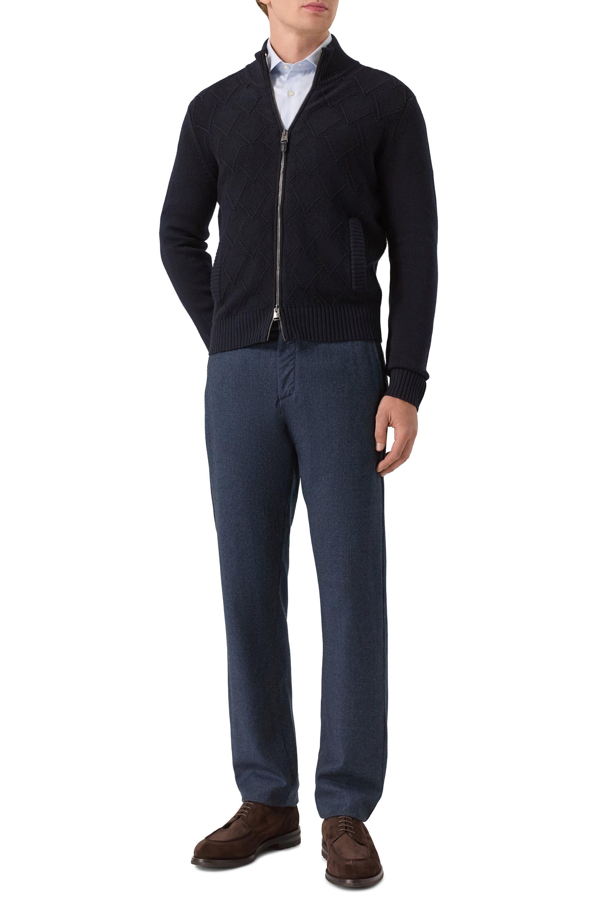 Шерстяные брюки CANALI, арт. V1659G/AR03472, фото 2