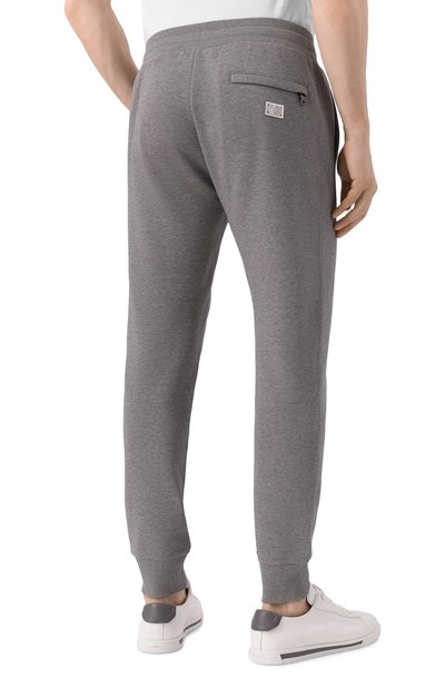 Хлопковые джоггеры DOLCE & GABBANA серого цвета по цене 75300 руб., арт. GP07TT/G7N7B, фото 4 Хлопковые джоггеры DOLCE & GABBANA, арт. GP07TT/G7N7B, фото 4