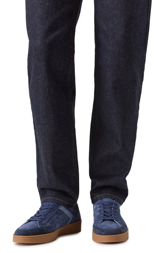 Замшевые кеды Canali 491214/RB01269 Синий  491214/RB01269 Фото 3