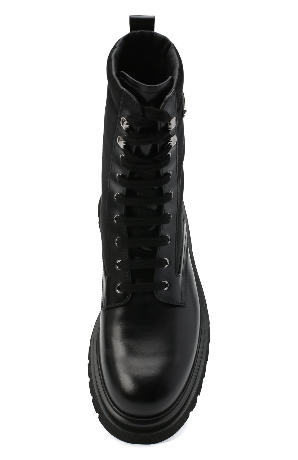Комбинированные ботинки PRADA черного цвета по цене 115000 руб., арт. 2UE011-3L09-F0002, фото 5 Комбинированные ботинки PRADA, арт. 2UE011-3L09-F0002, фото 5