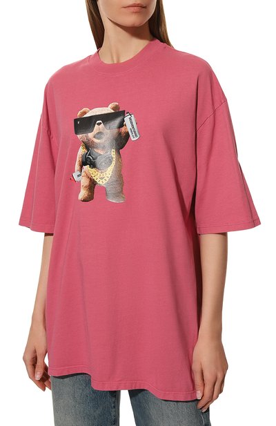 Хлопковая футболка DIEGO VENTURINO, арт. FW22-DV TS0 P0G_WMN, фото 3