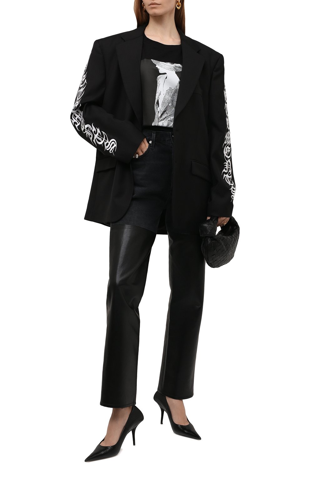 Хлопковая футболка EMPORIO ARMANI черного цвета по цене 12200 руб., арт. 3L2T7E/2J53Z, фото 2 Хлопковая футболка EMPORIO ARMANI, арт. 3L2T7E/2J53Z, фото 2