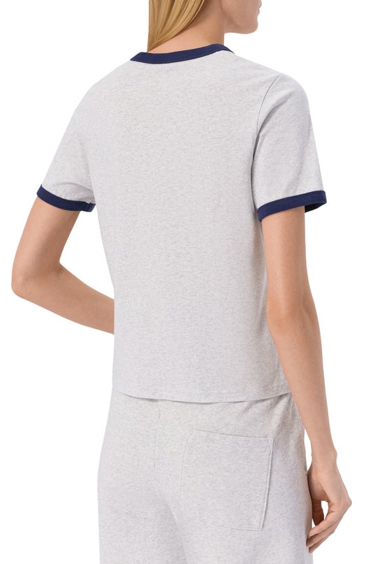 Хлопковая футболка Sporty and Rich T007364255GY18 Серый  T007364255GY18 Фото 4