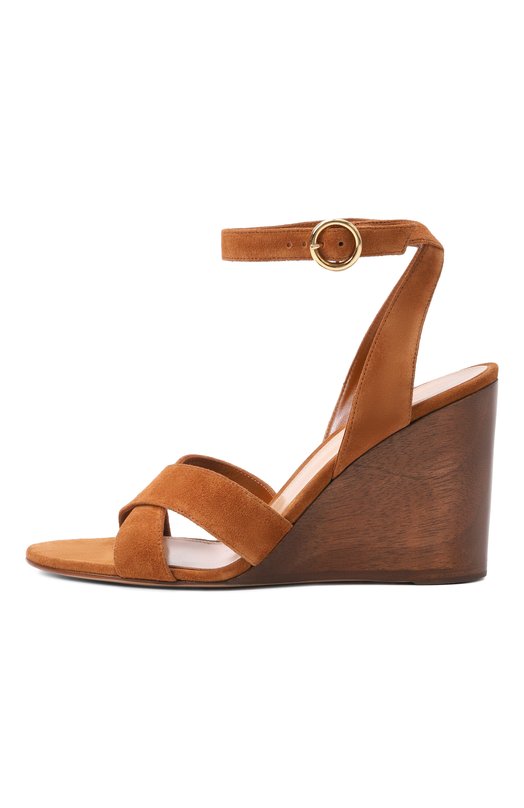 Замшевые босоножки Ines 85 Gianvito Rossi G32745.85LEG.SUESELL Коричневый  G32745.85LEG.SUESELL Фото 4