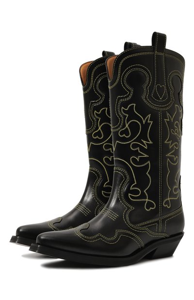 Женские кожаные казаки GANNI, арт. S2169