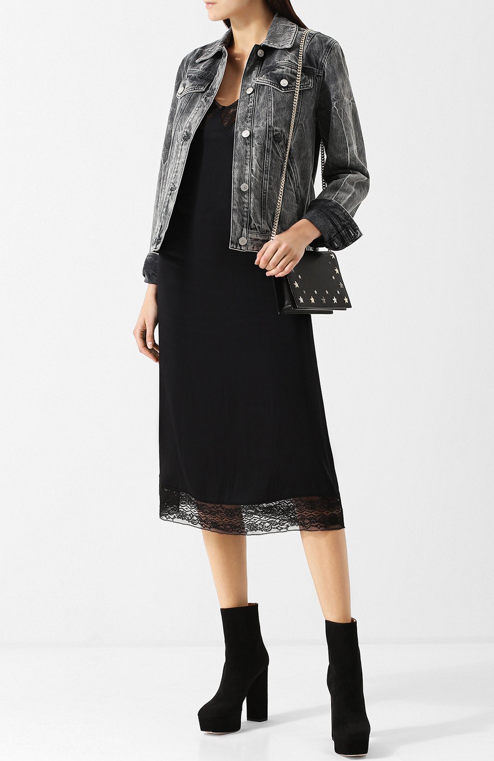 Замшевые ботильоны на устойчивом каблуке и платформе SERGIO ROSSI, арт. A81810-MCAZ01, фото 2